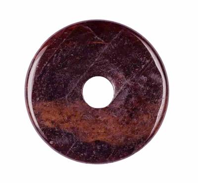 Granat Heilstein Donut Edelstein Anhänger dunkelrot