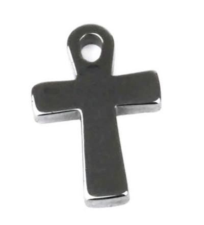 Hämatit Blutstein Edelstein Kreuz Ketten Anhänger Bohrung