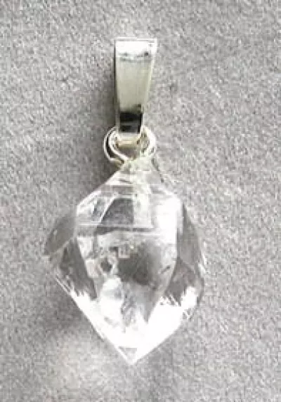 Herkimer Diamant kristallklar Edelstein Kette 45 cm