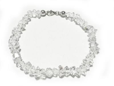 Herkimer kristallklar Nugget Edelstein Armband Längenwahl