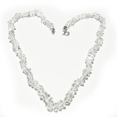 Herkimer Diamant kristallklar Nugget Edelstein Kette Längenwahl