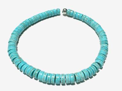 Howlith türkis Heishi Button Edelstein Armband Längen Wahl