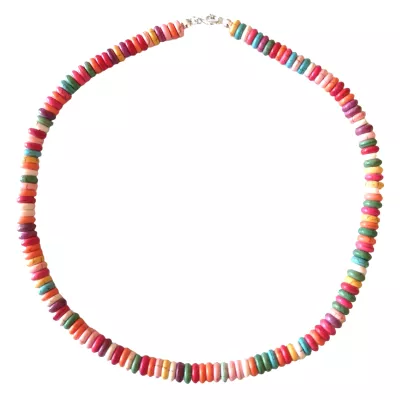 Howlith Edelstein Button Kette bunt multicolor Größenwahl