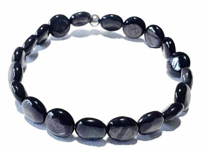 Hypersthen Coin Edelstein Armband Längen Wahl