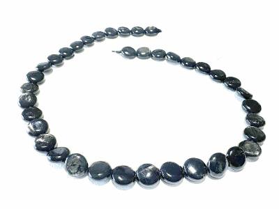 Hypersthen Coin Edelstein Kette Längen Wahl