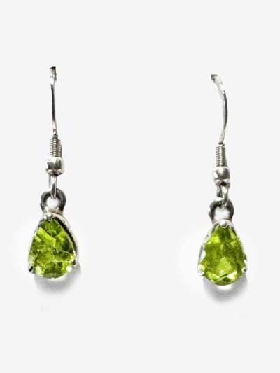 Peridot facettiert Edelstein Ohrringe Ohrschmuck Hänger Echtsilber grün RESTPOSTEN