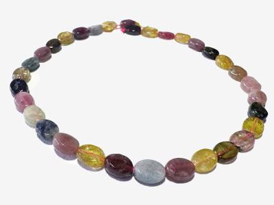 Turmalin multicolor Edelstein Nugget Armband Längenwahl