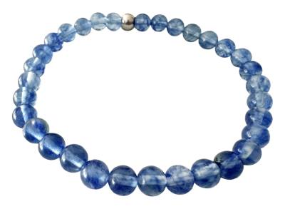Jade blau Edelstein Stretch Kugel Armband Längen Wahl
