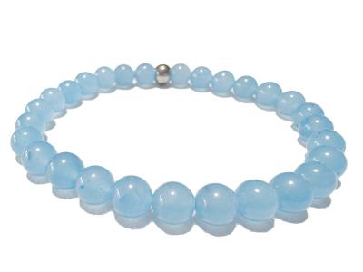Jade hellblau Kugel 8mm Edelstein Stretch Armband Längen Wahl