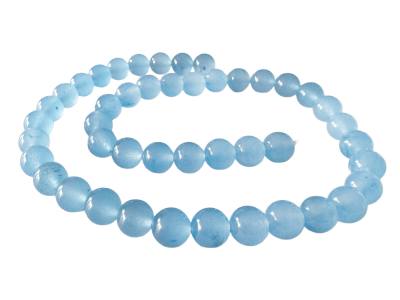 Jade hellblau Edelstein Kugel 8mm Kette Größenwahl
