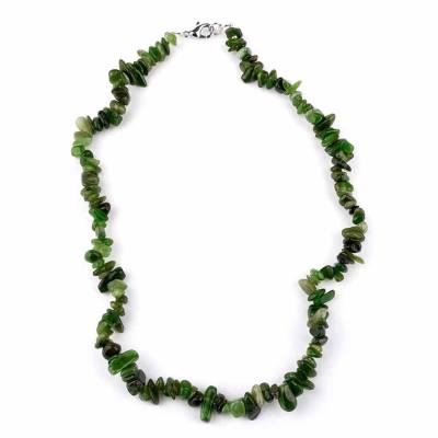 Jade nephrit  grün Edelstein Splitterkette 45 cm