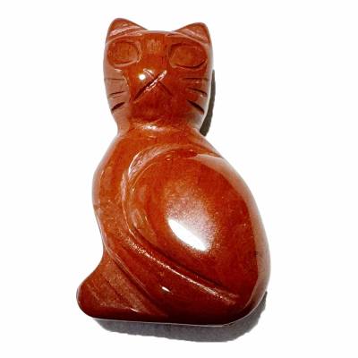 Jaspis rot Edelstein Katze Ketten Anhänger gebohrt