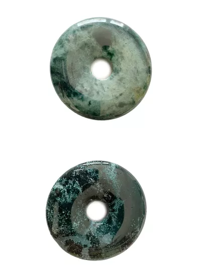 Jaspis Ozelot Edelstein Donut Anhänger 4 cm