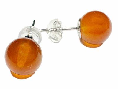 Karneol Carneol Edelstein Kugel Ohrstecker Ohrringe 8mm