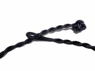 Kordel Collier Halskette Kette schwarz metallfrei 45 cm