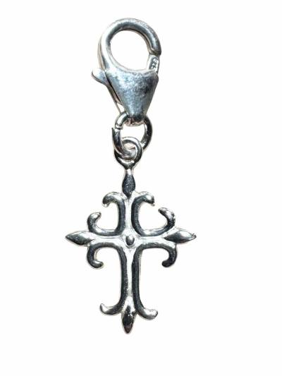 Kreuz gothic Charm Anhänger Echtsilber 925