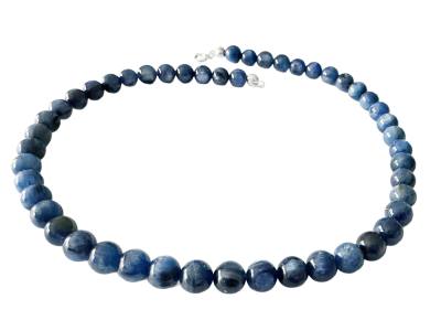 Disthen Kyanit blau Kugel Edelstein Halskette Größenwahl