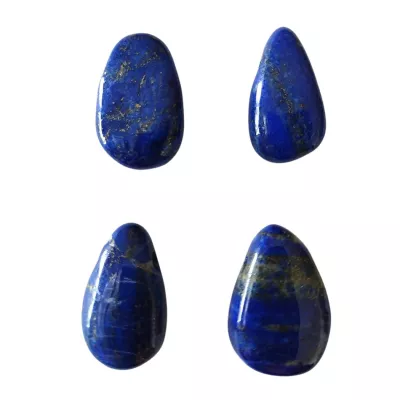 Lapislazuli Trommelstein Anhänger quer gebohrt