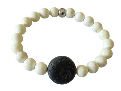 Lava Duft Kissen Zitronenchrysopras hellgrün Gaspeit Edelstein Kugel Stretch Armband Längen Wahl