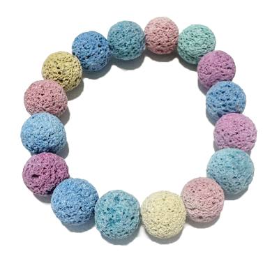 Lava Kugel Stretch Armband mehrfarbig Längen Wahl