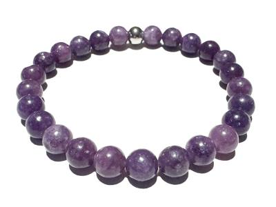 Lepidolit violett Edelstein Stretch Armband Längen Wahl