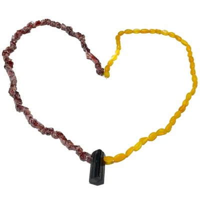 LÖWE Sternzeichen Deutschland Designerkette Bernstein Schörl Granat Almadin