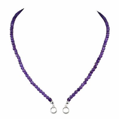Amethyst violett facettiert Modulkette für Anhänger Edelstein Kette 70 cm