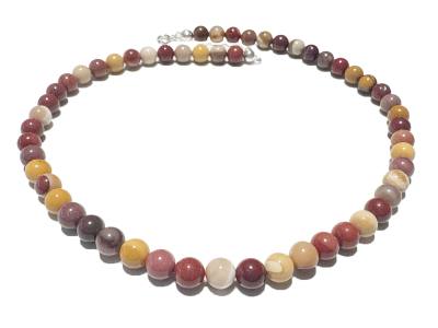 Mookait Edelsteinkette Kugelkette Kette Halskette multicolor mehrfarbig bunt