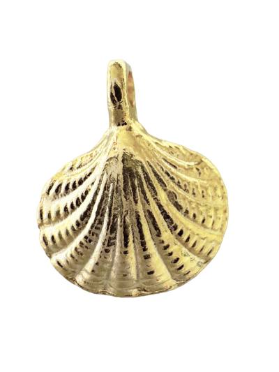Muschel Ketten Anhänger in Gold getaucht