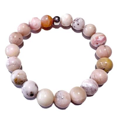 Andenopal pink rosa Edelstein Kugel Stretch Armband Längen Wahl