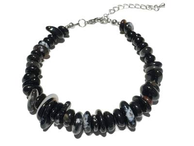 Onyx schwarz Edelstein Barock Armband - SELBSTBEWUSSTSEIN -
