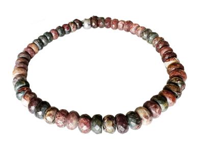 Jaspis Picassojaspis Heilstein Edelstein Button Armband Längenwahl