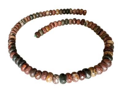 Jaspis Picassojaspis Heilstein Edelstein Button Halskette Collier Größenwahl