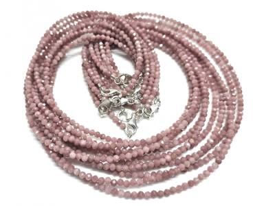 Andenopal rosa pink facettiert Edelstein Halskette