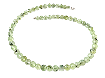 Prehnit Edelstein Kugel Kette grün 6mm Längenwahl