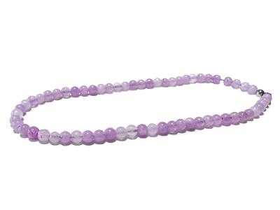 Quarz flieder lila (gefärbt) Edelstein Kugel Fußkettchen Längenwahl