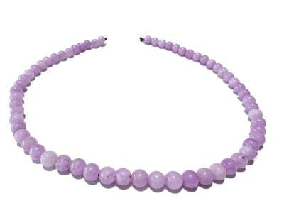 Quarz flieder lila (gefärbt) Edelstein Kugel Kette Längenwahl