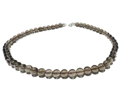 Rauchquarz Edelstein Kette Kugelkette Halskette