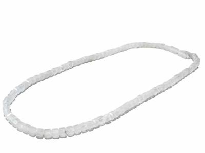 Regenbogenmondstein weiß Edelstein Stretch Würfel Fußkettchen Längenwahl