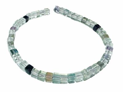 Fluorit Regenbogenfluorit Edelstein Würfel Stretch Armband Längenwahl