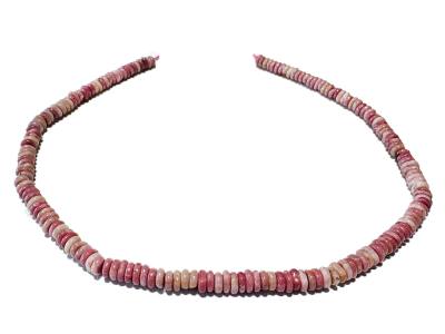 Rhodonit Scheiben Edelsteinkette Halskette Collier Kette altrosa Längenwahl