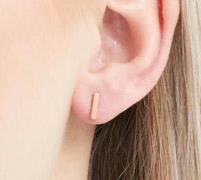 Echtsilber Ohrstecker roségold Echtsilber Stäbchen