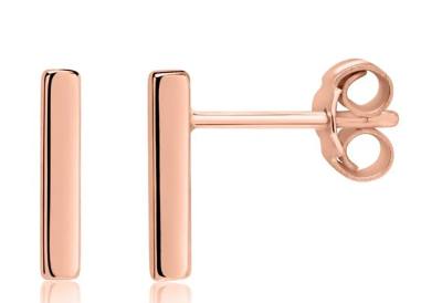 Echtsilber Ohrstecker roségold Echtsilber Stäbchen