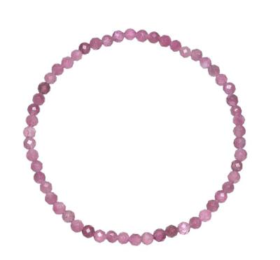 Turmalin Rubellit facettiert rosa Edelstein Stretch Armband