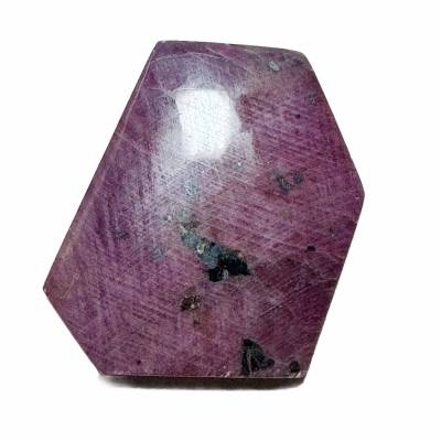 Rubin Edelstein Ketten Anhänger Cabochon rot gebohrt