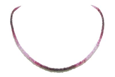 Rubin facettiert rot Edelsteinkette Kette Halskette Collier