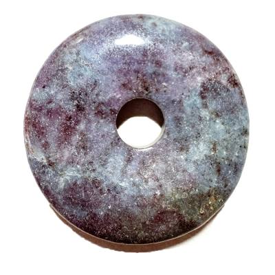 Rubin mit Disthen (Kyanit) Edelstein Donut 4 cm