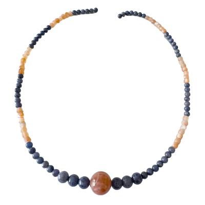 Saphir Safir blau Sonnenstein Mondstein Edelstein Kette Längenwahl