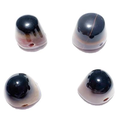Sardonyx Auge Shivaauge Edelstein Ketten Anhänger gebohrt