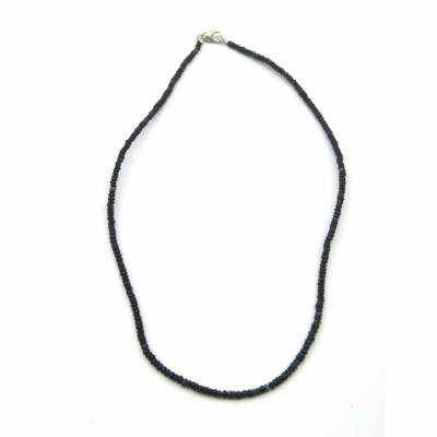 Schwarzopal Opal Edelsteinkette Buttonkette schwarz 45 cm